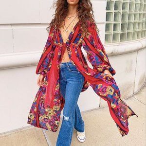 FREE PEOPLE BOHO MAXI TOP